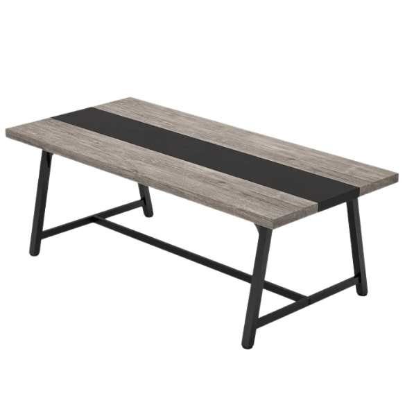 70.87-Inch Rectangular Dining Table for 8 – Sturdy Wood Kitchen Table with Industrial Metal Frame, Versatile Use for Dining, Office, or Events