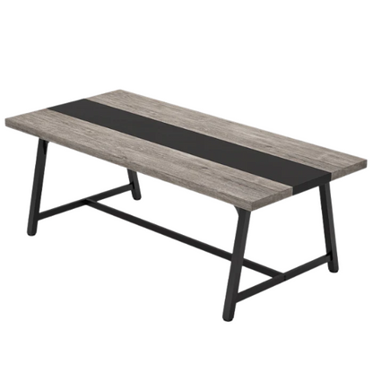 70.87-Inch Rectangular Dining Table for 8 – Sturdy Wood Kitchen Table with Industrial Metal Frame, Versatile Use for Dining, Office, or Events