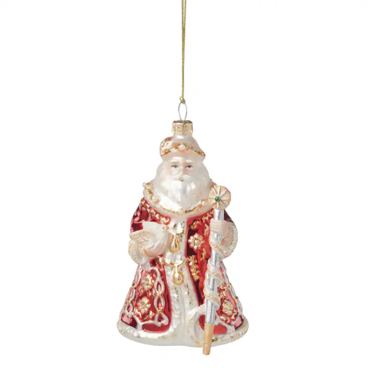 Blown Glass Santa Ornament – Classic Holiday Collectible