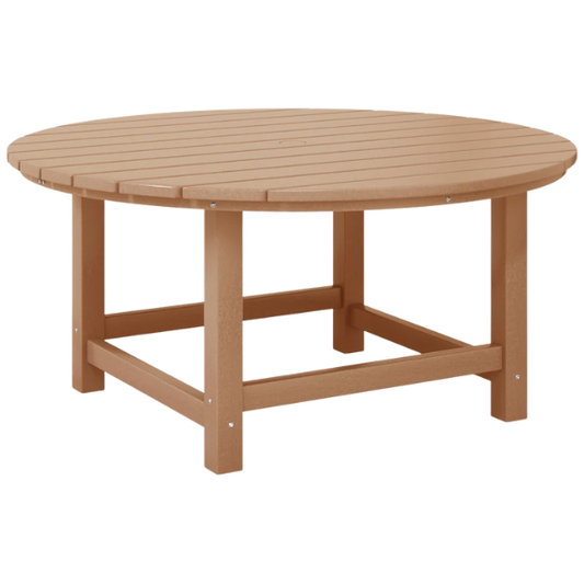 Outdoor Conversation Table – Stylish, Weather-Resistant Recycled Plastic Table with Slat-Style Top for Patios and Gardens