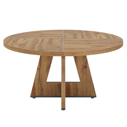 47-Inch Round Dining Table for 4 – Modern Wood Kitchen Table with MDF Legs, Perfect for Dining Room, Kitchen, or Living Room