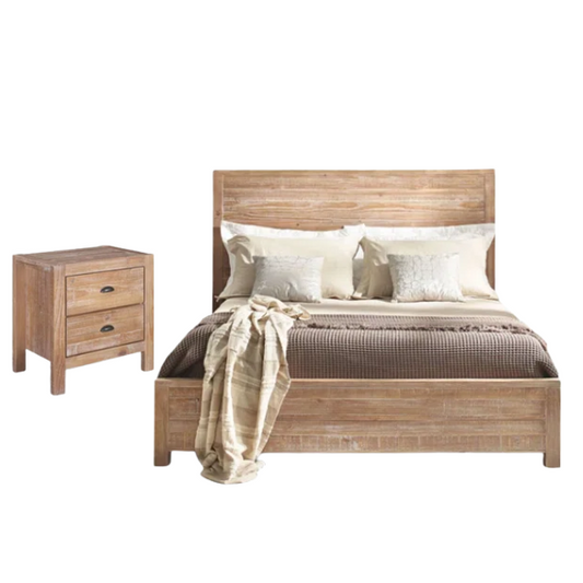 Stylish Wooden Twin 2-Piece Bedroom Set: Elegant Design for Cozy and Functional Spaces
