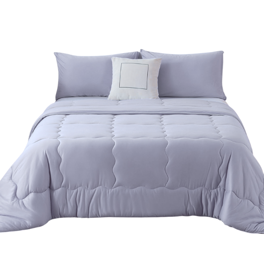Luxurious Reversible King Size Comforter Set – Ultra-Soft and Warm with Cozy Breathable Fabric, Includes Down Alternative Quilt and 2 Pillow Shams