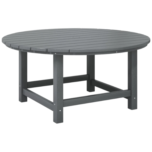 Outdoor Conversation Table – Stylish, Weather-Resistant Recycled Plastic Table with Slat-Style Top for Patios and Gardens