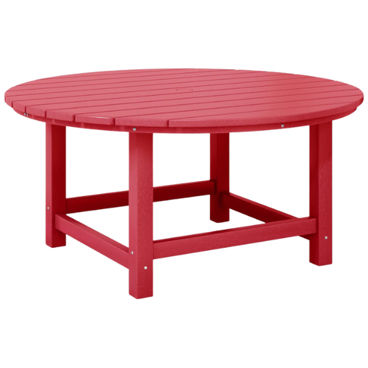 Outdoor Conversation Table – Stylish, Weather-Resistant Recycled Plastic Table with Slat-Style Top for Patios and Gardens