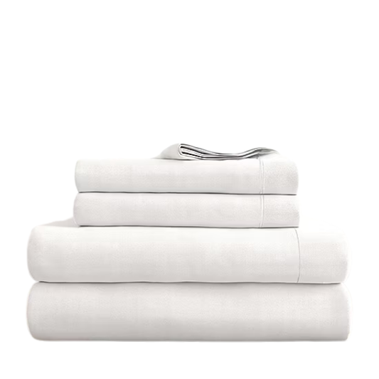 White Deep Pocket Microfiber Sheet Set – 4-Piece Soft, Wrinkle-Free Bedding with Pillowcases