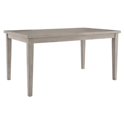 Gray Rectangular Dining Table – Modern Farmhouse Charm with Reclaimed Wood Look