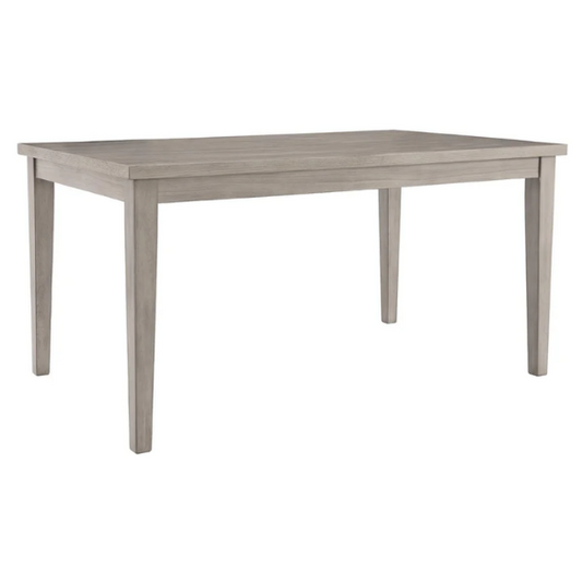 Gray Rectangular Dining Table – Modern Farmhouse Charm with Reclaimed Wood Look