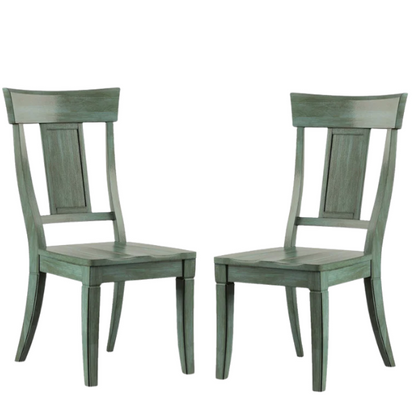 Solid Wood Slat Back Dining Chairs (Set of 2) – Farmhouse Style Seating