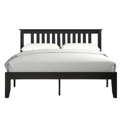 Durable Solid Wood Slat Bed – Full/Double Size with Timeless Design and Sturdy Construction