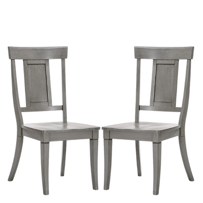 Solid Wood Slat Back Dining Chairs (Set of 2) – Farmhouse Style Seating