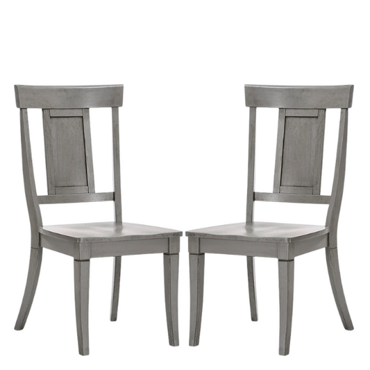 Solid Wood Slat Back Dining Chairs (Set of 2) – Farmhouse Style Seating