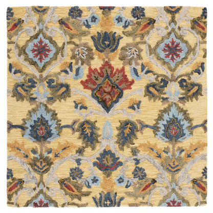 Tufted Wool Area Rug – Luxurious Floral Design