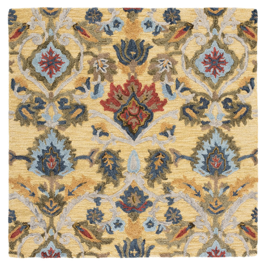 Tufted Wool Area Rug – Luxurious Floral Design