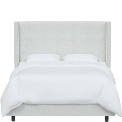 Cozy and Sleek Modern Queen Size Upholstered Wingback Bed