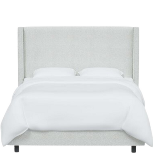 Cozy and Sleek Modern Queen Size Upholstered Wingback Bed