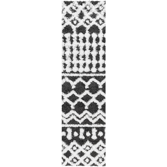 Soft Cozy Woven Shag Bohemian Tribal Area Rug