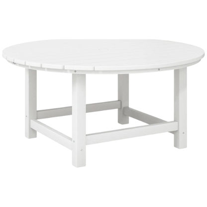 Outdoor Conversation Table – Stylish, Weather-Resistant Recycled Plastic Table with Slat-Style Top for Patios and Gardens