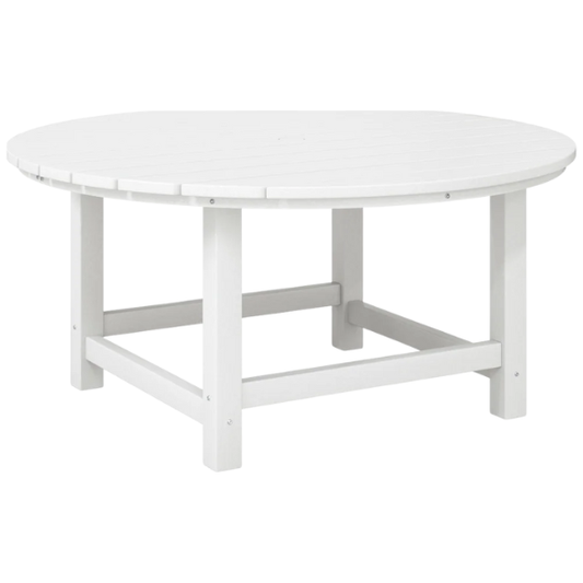 Outdoor Conversation Table – Stylish, Weather-Resistant Recycled Plastic Table with Slat-Style Top for Patios and Gardens