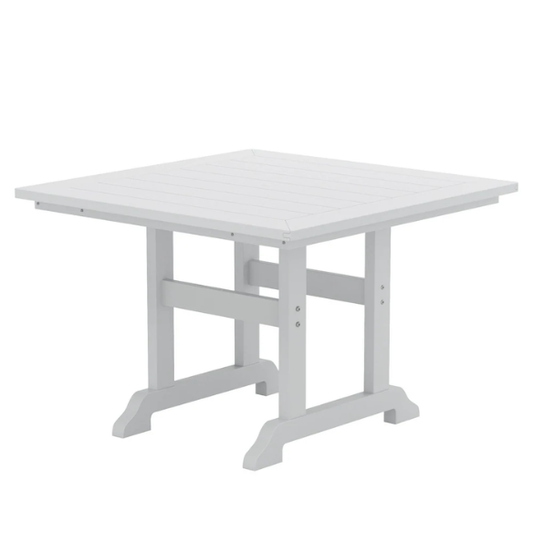 All-Weather Outdoor 43" Square Dining Table – Durable, Eco-Friendly, and UV-Resistant Patio Dining Table with Umbrella Hole