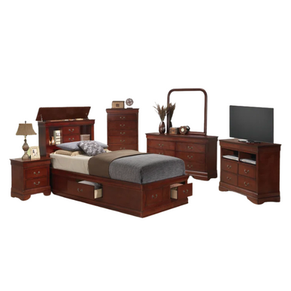 Wooden Bookcase Storage Twin Bed – Space-Saving Design with Stylish Shelving