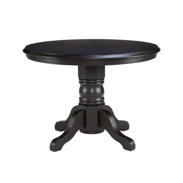 42" Round Pedestal Dining Table – Solid Hardwood Construction, Versatile Design, Seats 4