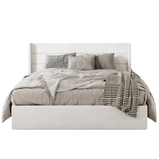 Luxurious Velvet Upholstered Hydraulic Lift-Up Storage Platform Bed – Full/Double Size with Sleek Design & Maximized Space