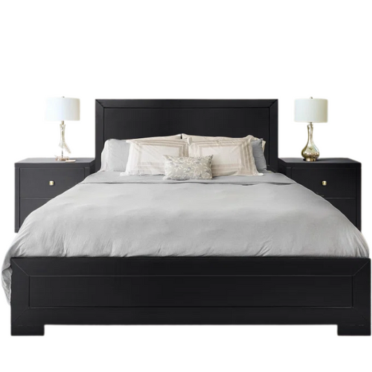 Polished Wooden Platform Full Double Size Bedroom Set – Elegant Design with Sturdy Construction and Timeless Appeal