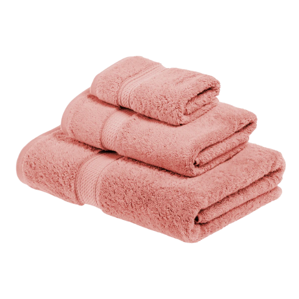 Luxury Dust Rose Egyptian Cotton 3-Piece Towel Set – 800 GSM Plush and Highly Absorbent Bath Towels