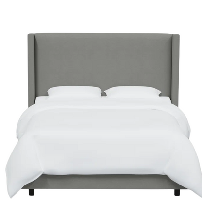 Cozy and Sleek Modern Queen Size Upholstered Wingback Bed