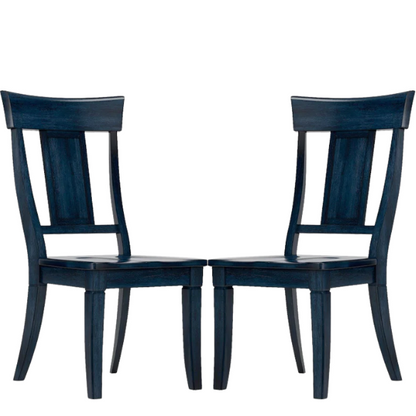 Solid Wood Slat Back Dining Chairs (Set of 2) – Farmhouse Style Seating