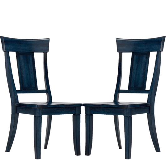 Solid Wood Slat Back Dining Chairs (Set of 2) – Farmhouse Style Seating