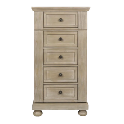 Stylish King Platform Solid Wood Configurable Bedroom Set – Featuring Curved Paneled Headboard, Footboard Storage Drawers, Seven-Drawer Dresser, and Two-Drawer Nightstand for a Functional and Clutter-Free Teen Retreat