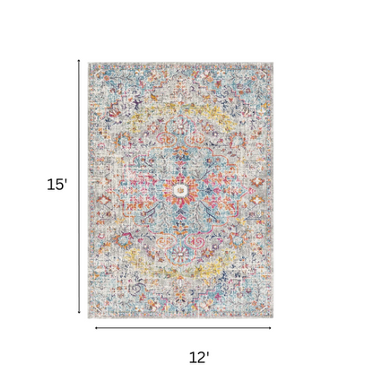 Timeless Traditional Woven Area Rug – Machine-Woven Polypropylene, Medium Pile, Durable and Easy to Clean