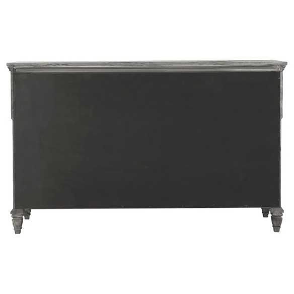 Old-World Charm Meets Glamour in 5-Piece Queen Bedroom Set – Rich Brown Finish with Crown Molding, Felt-Lined Drawers, and Built-In Outlets