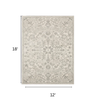 Timeless Traditional Woven Area Rug – Machine-Woven Polypropylene, Medium Pile, Durable and Easy to Clean
