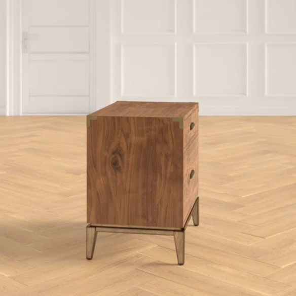 Timeless Traditional Solid Wood 3-Piece Configurable Bedroom Set in Natural Walnut with Sleek Panel Bed, 2-Drawer Nightstand, and 6-Drawer Dresser for Effortless Style and Organization
