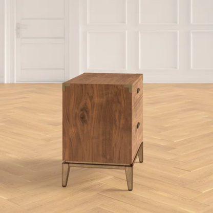 Timeless Traditional Solid Wood 3-Piece Configurable Bedroom Set in Natural Walnut with Sleek Panel Bed, 2-Drawer Nightstand, and 6-Drawer Dresser for Effortless Style and Organization