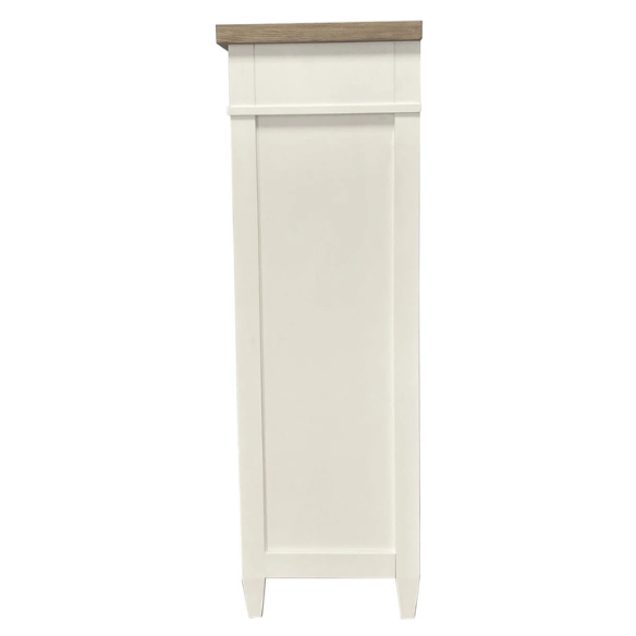 Timeless Craftsman-Inspired 5-Piece Queen Bedroom Set – Includes Storage Bed, 2 Nightstands, Dresser with Mirror, and Chest in Hand-Painted Cotton Finish