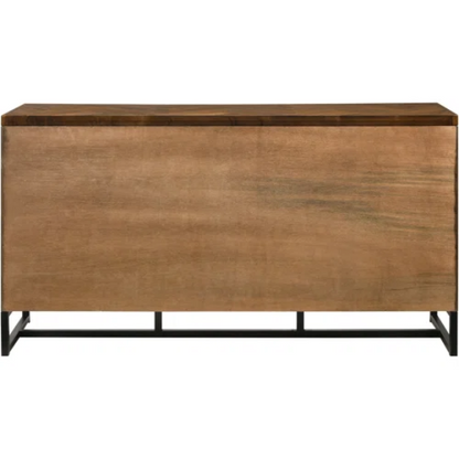 Industrial Mid-Century Modern Platform Bedroom Set with Herringbone Design Headboard – Stylish and Versatile