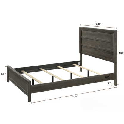 Panel Bedroom Set Special 5-Piece Queen Set – Timeless Elegance with Rich Brown Finish, Decorative Details, and Ample Storage