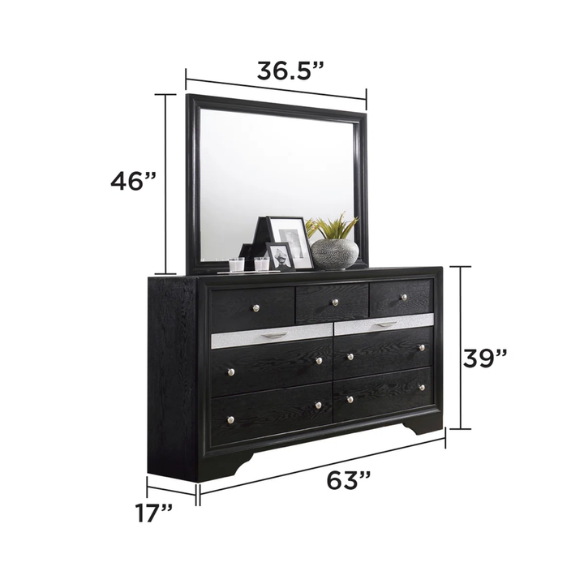 Elegant Full Size 5-Piece Bedroom Set – Featuring a Beautifully Crafted Headboard and Two Functional Storage Drawers for Added Convenience