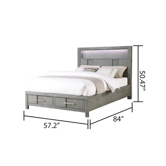 Elegant Wooden 3-Piece Full Double Size Bedroom Set – Includes Bed, Chest, and Two Nightstands with Timeless Craftsmanship