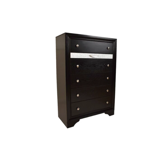 Elegant Full Size 5-Piece Bedroom Set – Featuring a Beautifully Crafted Headboard and Two Functional Storage Drawers for Added Convenience