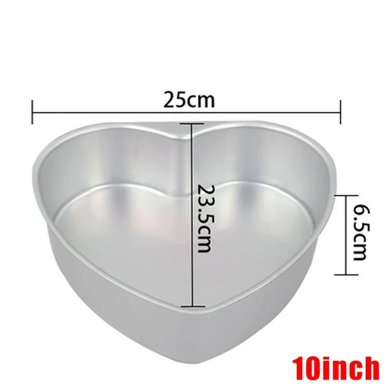 2/3/4/5/6/7/8/10/12Inch Removable Bottom Heart round Cake Pan Aluminum Nonstick Cake Bakeware Tools Baking DIY Tray Layer Tier