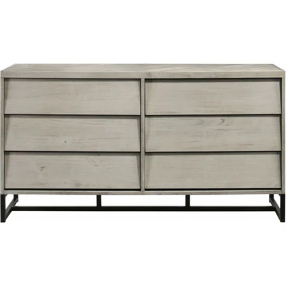 Industrial Mid-Century Modern Platform Bedroom Set with Herringbone Design Headboard – Stylish and Versatile