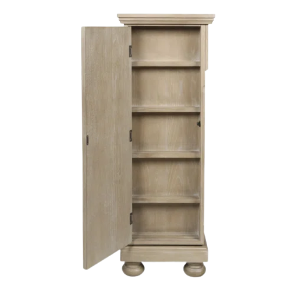Stylish King Platform Solid Wood Configurable Bedroom Set – Featuring Curved Paneled Headboard, Footboard Storage Drawers, Seven-Drawer Dresser, and Two-Drawer Nightstand for a Functional and Clutter-Free Teen Retreat