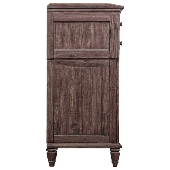 Old-World Charm Meets Glamour in 5-Piece Queen Bedroom Set – Rich Brown Finish with Crown Molding, Felt-Lined Drawers, and Built-In Outlets