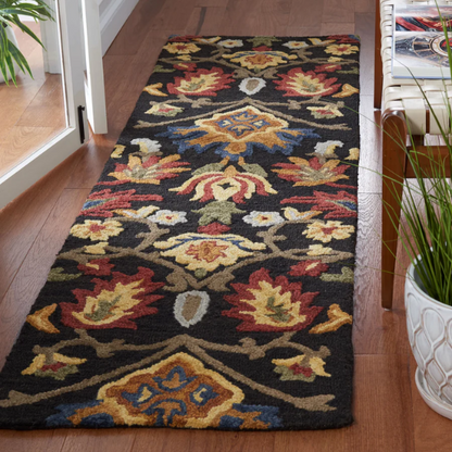Tufted Wool Area Rug – Luxurious Floral Design