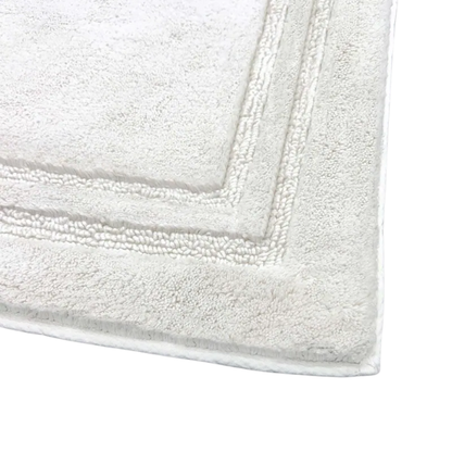 White Cotton 2-Piece Bath Rug Set – Plush, Non-Slip, Highly Absorbent Rugs (20" x 30" & 24" x 36")